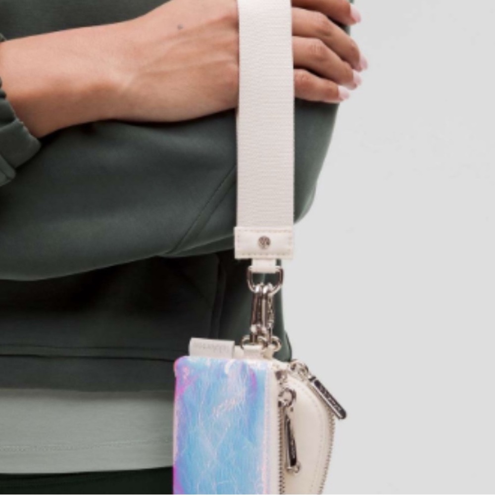 Lululemon Athletica Iridescent Clutch with White Strap
